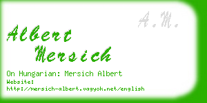 albert mersich business card